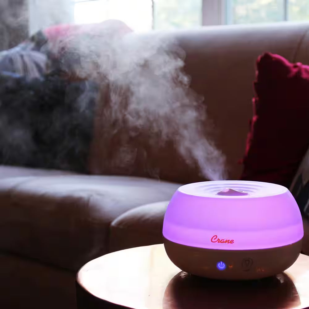 0.2 Gal. 2-In-1 Ultrasonic Cool Mist Humidifer & Aroma Diffuser for Small Rooms up to 160 Sq. Ft.