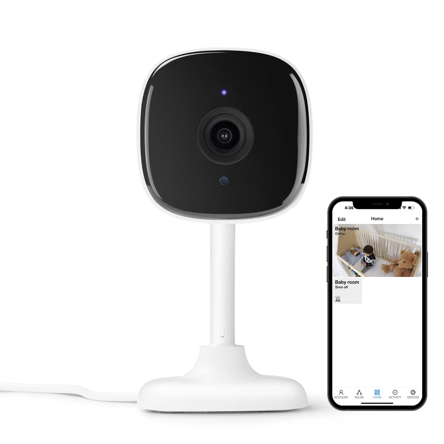 1080P Smart Indoor Camera with Voice Control - Requires 2.4 Ghz Wi-Fi